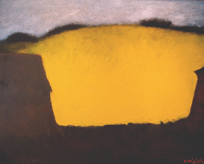 三岸黄太郎　「コートダジュール」　額装２０号　三岸独創の、爽快な色面分割が冴える、会心の南仏風景、抜群の出来栄えです Yahoo!オークション -「三岸黄太郎」の落札相場・落札価格